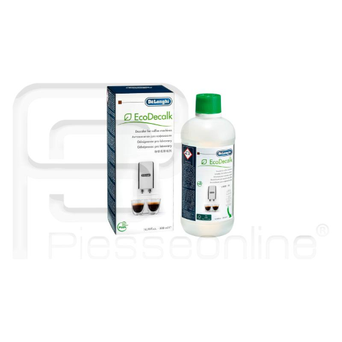 PIESSEONLINE - 5513296041 - DE LONGHI ECODECALK DECALCIFICANTE ECOLOGICO  DLSC500 PER MACCHINA DA CAFFÈ MOKA - 500 ML - DELONGHI