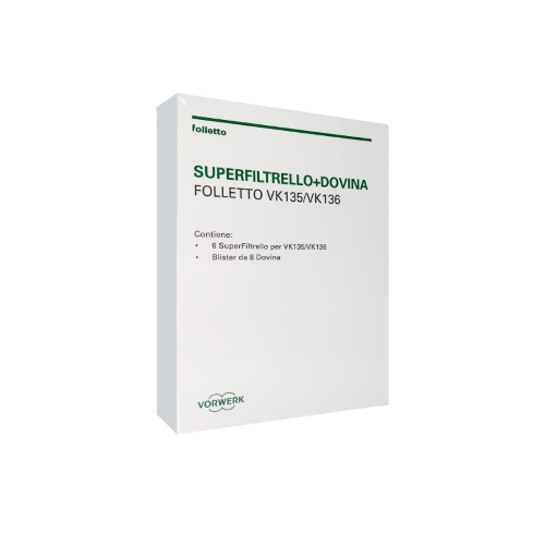 Confezione SuperFiltrelli x 6 - Folletto VK135 / VK136