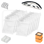 KIT COMPATIBILE FOLLETTO VK135/136:12 sacchetti, 12 profumini, 2 griglia, 2 filtro hepa, 1 sottospazzola