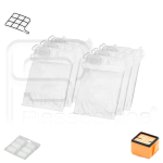 KIT COMPATIBILE FOLLETTO VK135/136: 6 sacchetti, 6 profumini, 1 griglia, 1 filtro hepa