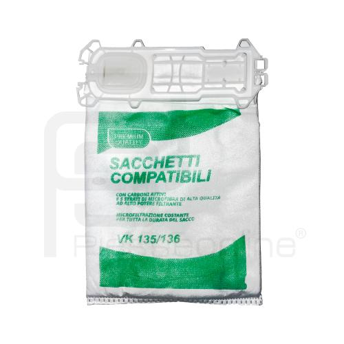 KIT FILTRI FOLLETTO VK 135 VK 136 2 FILTRO HEPA + 2 GRIGLIA VORWERK VK135  VK136