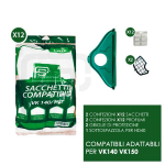 KIT COMPATIBILE FOLLETTO VK140/150: 12 sacchetti, 12 profumini, 2 griglie, 1 setola